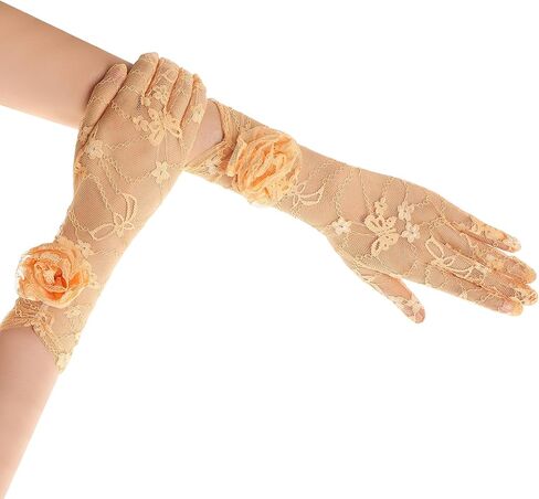 Babeyond Lace Hloves Women - Floral Opera Gloves Elegant Tea Party Association for Wedding Prom Party Party in Kuwait