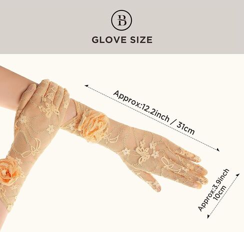 Babeyond Lace Hloves Women - Floral Opera Gloves Elegant Tea Party Association for Wedding Prom Party Party in Kuwait