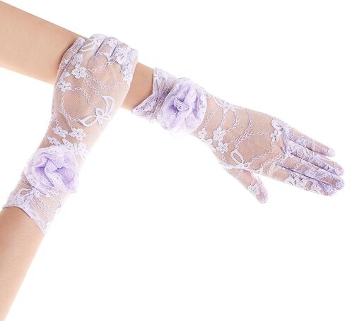 Babeyond Lace Hloves Women - Floral Opera Gloves Elegant Tea Party Association for Wedding Prom Party Party in Kuwait
