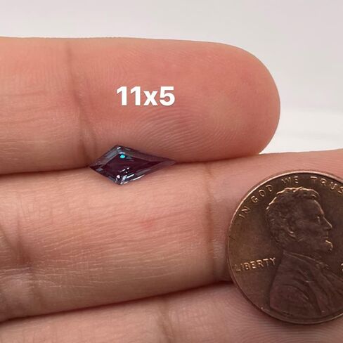 Instagem Lab Created Alexandrite Kite Shape Step Cut AAA Quality from 5x2.25MM - 14x6.5MM in Kuwait