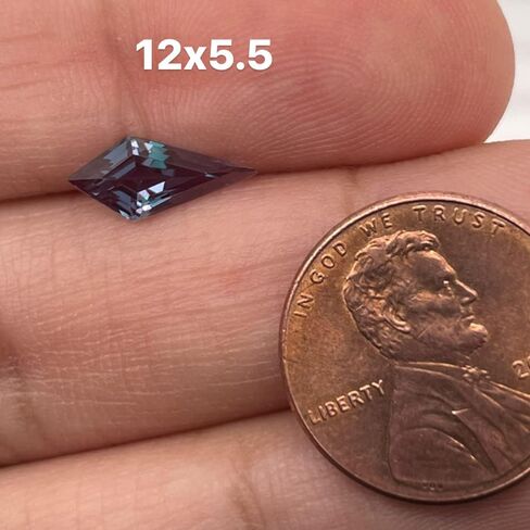 Instagem Lab Created Alexandrite Kite Shape Step Cut AAA Quality from 5x2.25MM - 14x6.5MM in Kuwait