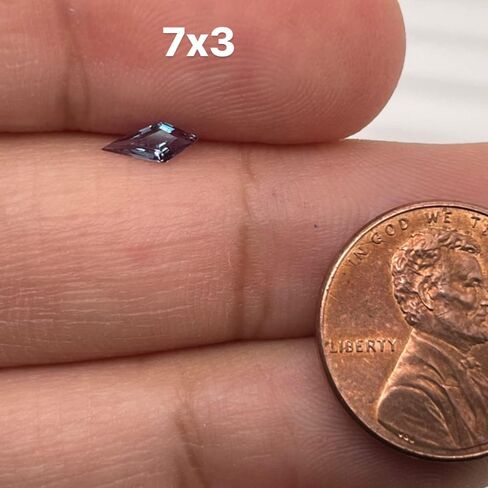 Instagem Lab Created Alexandrite Kite Shape Step Cut AAA Quality from 5x2.25MM - 14x6.5MM in Kuwait