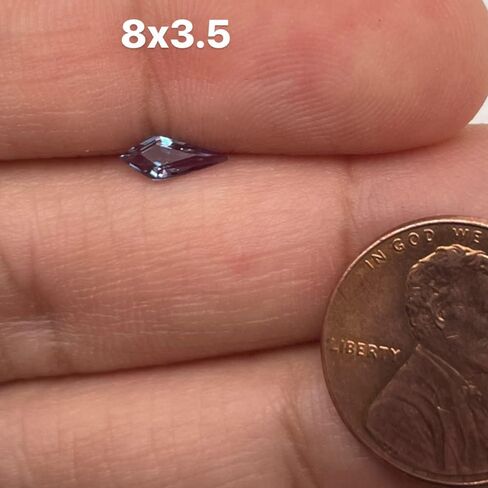 Instagem Lab Created Alexandrite Kite Shape Step Cut AAA Quality from 5x2.25MM - 14x6.5MM in Kuwait