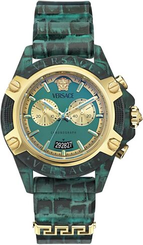 Versace Icon Active Collection Luxury Mens Watch Timepieces with a Blue Strap, Case and Dial in Saudi Arabia