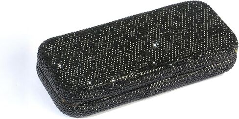 Bling Sunglasses Case,Rhinestone Eyeglass Box Shiny Glasses Case with a Eyeglasses Chain For Women in Saudi Arabia