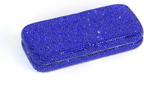 Bling Sunglasses Case,Rhinestone Eyeglass Box Shiny Glasses Case with a Eyeglasses Chain For Women in Saudi Arabia