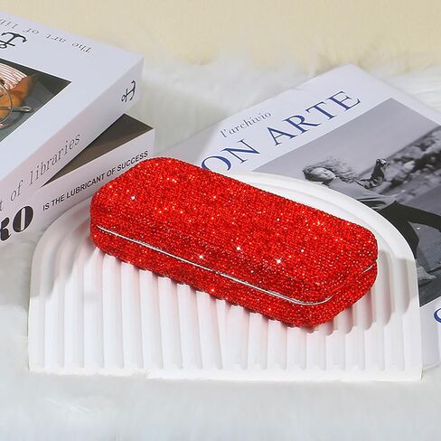 Bling Sunglasses Case,Rhinestone Eyeglass Box Shiny Glasses Case with a Eyeglasses Chain For Women in Saudi Arabia