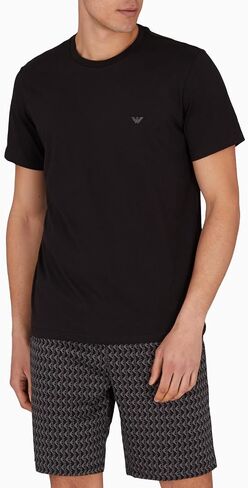 Emporio Armani Men Pattern Mix Mix Pajama Short and tee set in Saudi Arabia
