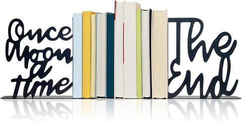 Once Upon A Time Bookends,Metal Decorative Bookends,Once Upon A Time Sign for Bookshelf, Reading Nook, Daycare, Classroom Bedroom Home Office Nursery Decor,Birthday Gift for Boys and Girls (Pink) in Kuwait