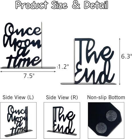 Once Upon A Time Bookends,Metal Decorative Bookends,Once Upon A Time Sign for Bookshelf, Reading Nook, Daycare, Classroom Bedroom Home Office Nursery Decor,Birthday Gift for Boys and Girls (Pink) in Kuwait