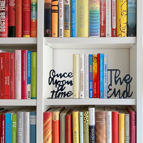 Once Upon A Time Bookends,Metal Decorative Bookends,Once Upon A Time Sign for Bookshelf, Reading Nook, Daycare, Classroom Bedroom Home Office Nursery Decor,Birthday Gift for Boys and Girls (Pink) in Kuwait