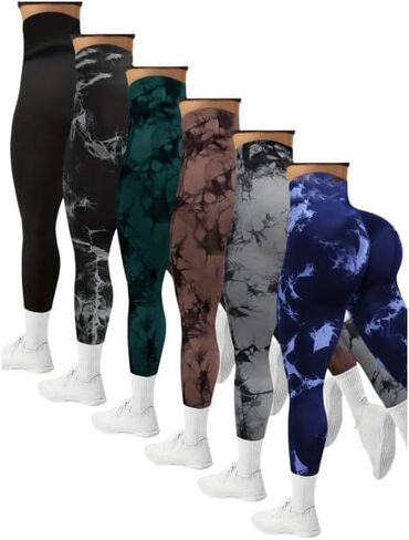 6 Pack - Women's Tight Butt Lifting Seamless Leggings Butt Lifting High Waist Fitness Yoga Pants Trousers in Saudi Arabia