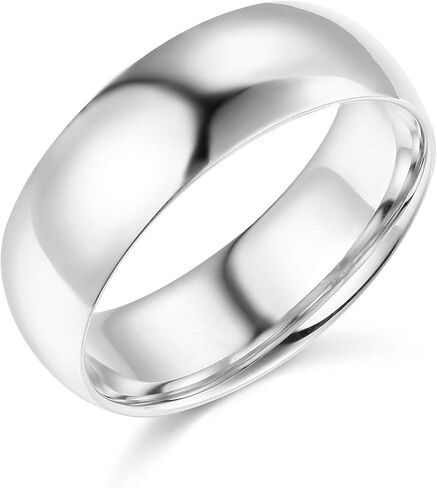 14k Yellow OR White Gold 7mm SOLID Plain Wedding Band in Saudi Arabia