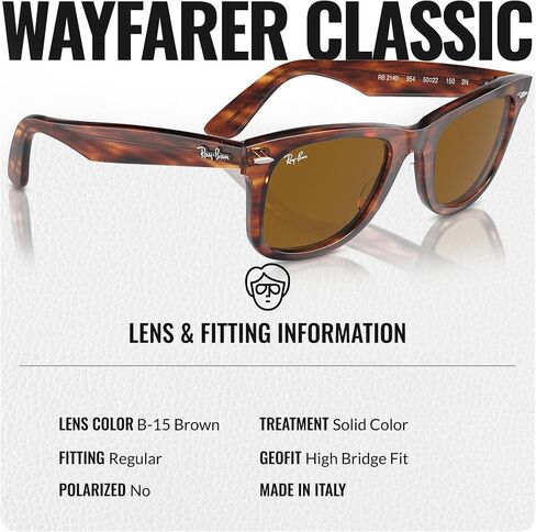 نظارات شمسية Ray-Ban RB2140 Original Wayfarer Classic Polarized Square Shape للرجال والنساء نظارات شمسية كلاسيكية خالدة مع أناقة عصرية - حماية ممتازة من الأشعة فوق البنفسجية - نظارات شمسية للرجال والنساء in Saudi Arabia