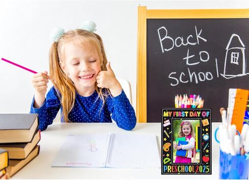 FLYAB إطار صور أول يوم لمرحلة ما قبل المدرسة 2024، إطار صور أول يوم لمرحلة ما قبل المدرسة لمرحلة ما قبل الروضة، اليوم الأول من هدايا ما قبل المدرسة للأطفال الأولاد والبنات العودة إلى المدرسة، هدايا اليوم الأول من المدرسة in Kuwait