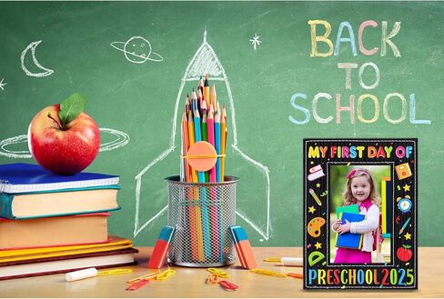 FLYAB إطار صور أول يوم لمرحلة ما قبل المدرسة 2024، إطار صور أول يوم لمرحلة ما قبل المدرسة لمرحلة ما قبل الروضة، اليوم الأول من هدايا ما قبل المدرسة للأطفال الأولاد والبنات العودة إلى المدرسة، هدايا اليوم الأول من المدرسة in Kuwait