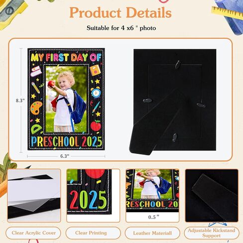 FLYAB إطار صور أول يوم لمرحلة ما قبل المدرسة 2024، إطار صور أول يوم لمرحلة ما قبل المدرسة لمرحلة ما قبل الروضة، اليوم الأول من هدايا ما قبل المدرسة للأطفال الأولاد والبنات العودة إلى المدرسة، هدايا اليوم الأول من المدرسة in Kuwait