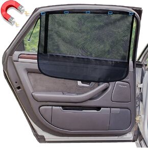 EcoNour Car Driver Front Window Sun Shade | Magnetic Window Curtain Protects from Harmful Sun Rays for Drivers | Side Window Screen Sunshade for Cars Prevents Sun Damage | Black (1-Piece) in Kuwait