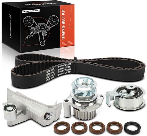 مجموعة حزام توقيت محرك A-premium مع مضخة المياه متوافقة مع فولكس واجن بارات 2001-2005 و Audi A4 1999-2006 ، A4 Quattro 1999-2005-1.8L 4.0L in Saudi Arabia