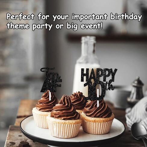 18pcs Black Glitter Dessert Cupcake Pick for Straight Outta 1995 Legend Since 1995 Theme Decor Supplies Men Happy 29th Birthday Party Decoration in Saudi Arabia