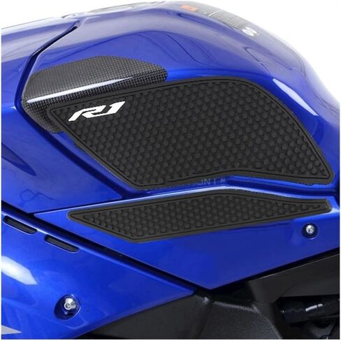 وسادة دبابة الدراجات النارية - وسادة جر في الركبة من المطاط الأسود - 3 عبوة - ل yamaha yzf r1m yzfr1 yzf -r1 2015-2021 in Saudi Arabia