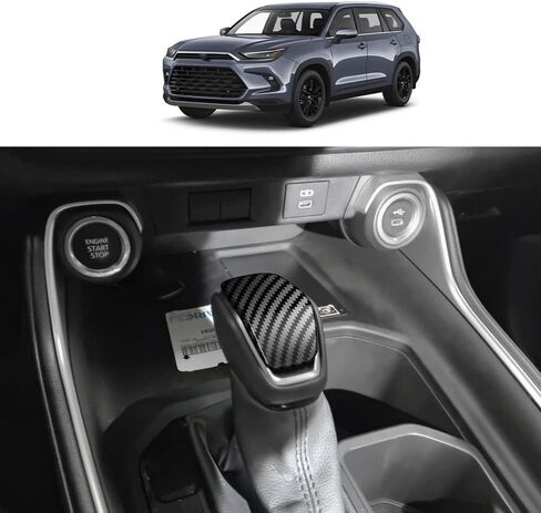for New Grand Highlander Shift Knob Sequins Resistant to Scratches and Wear, Easy to Install Grand Highlander Accessories (Wood Grain) in Saudi Arabia