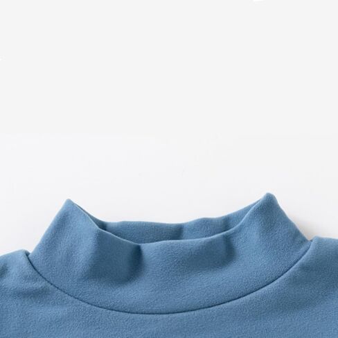 Toddler Kids Long Sleeve Turtleneck Girls Boys Slim Fit Solid Cotton Tshirt Baby Infant Soft Lightweight Thermal Layering Top in Kuwait