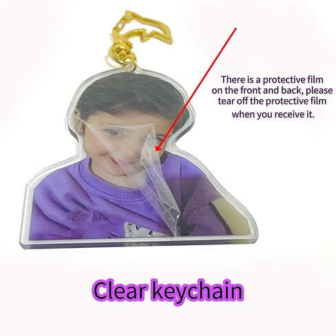 Custom Logo Acrylic Keychain Cartoon Pendant Photo Flash Transparent Charm Printing Personality Holographic Anime Keyring in Saudi Arabia