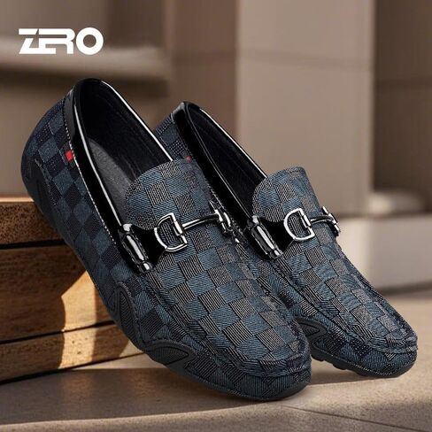 ZRO Men's Genuine Leather Penny Loafers - Slip On Driving Shoes for Business Casual & Daily Wear | Breathable & Comfortable in Saudi Arabia