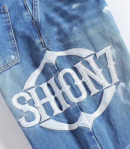 SHION7 Relaxed Bell Bottom Jeans for Men, Hip Hop Streetwear Flared Denim Pants, Men's Stylish Crafted Jean Trousers in Saudi Arabia