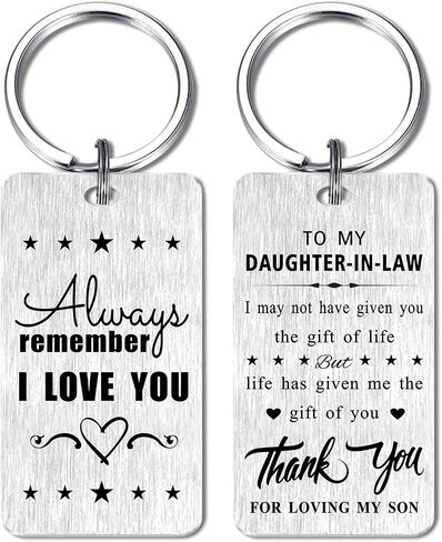 Daughter In Law Gifts - New Daughter In Law Wedding Birthday Keychain - Gifts for Daughter-In-Law Christmas Valentines in Saudi Arabia
