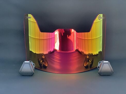 Precision Football Helment Visor // تناسب الأطفال والشباب والبالغين من حماية العين للخوذة ووجه الوجه // Revo Tinted Visor in Kuwait