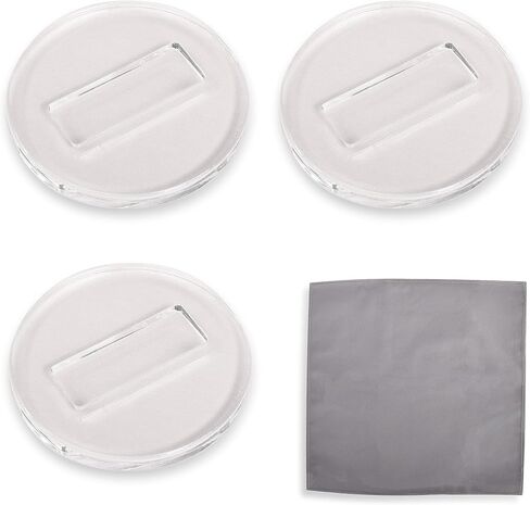 4" Clear Piano Caster Cups for Upright Pianos by Blue Akilades - 4 Pack Invisible Design with Dust Cloth in Saudi Arabia