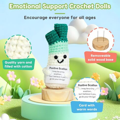مجموعة هدايا دمية كروشيه إيجابية ، 9pcs الدعم العاطفي حزمة متنوعة ، حيوانات كروشيه إيجابية مصنوعة يدويًا ، دمية زخرفة هدية تشجيع ، كروشيه الدعم العاطفي ، ديكور الهتاف in Kuwait