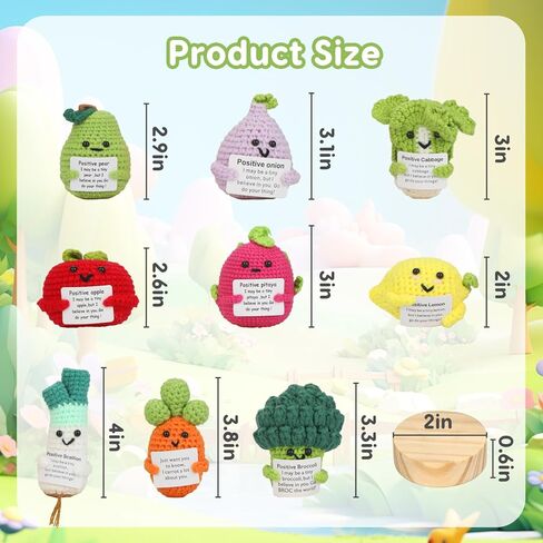 مجموعة هدايا دمية كروشيه إيجابية ، 9pcs الدعم العاطفي حزمة متنوعة ، حيوانات كروشيه إيجابية مصنوعة يدويًا ، دمية زخرفة هدية تشجيع ، كروشيه الدعم العاطفي ، ديكور الهتاف in Kuwait