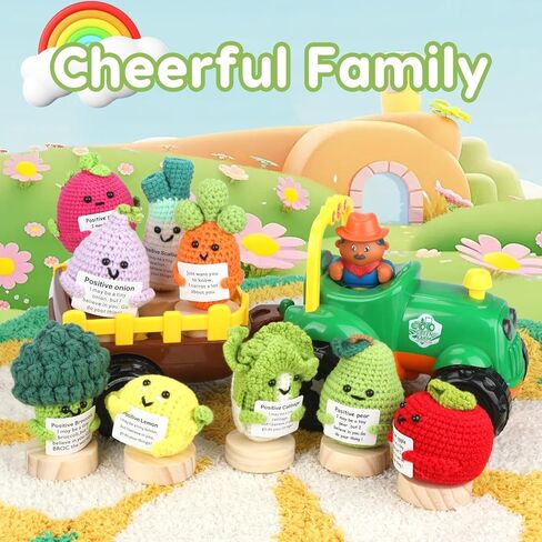 مجموعة هدايا دمية كروشيه إيجابية ، 9pcs الدعم العاطفي حزمة متنوعة ، حيوانات كروشيه إيجابية مصنوعة يدويًا ، دمية زخرفة هدية تشجيع ، كروشيه الدعم العاطفي ، ديكور الهتاف in Kuwait