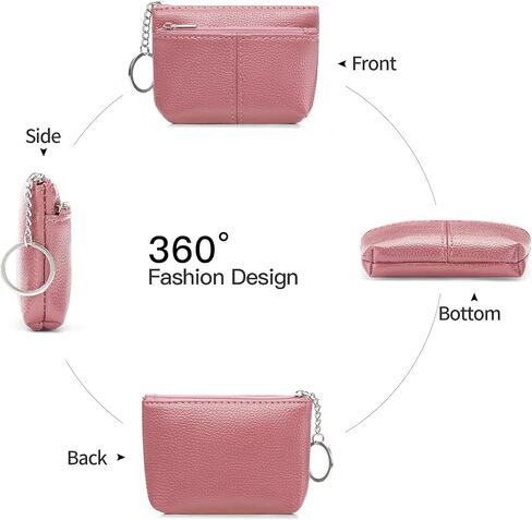 SENDEFN Women's Leather Coin Purse Small Pouch Change Wallet with Keychain in Saudi Arabia