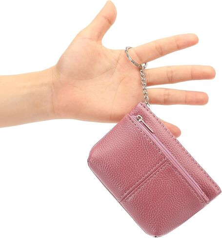SENDEFN Women's Leather Coin Purse Small Pouch Change Wallet with Keychain in Saudi Arabia