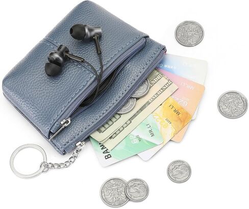 SENDEFN Women's Leather Coin Purse Small Pouch Change Wallet with Keychain in Saudi Arabia