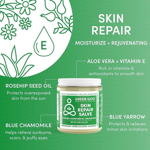 Green Goo Natural Skin Care Salve, Skin Repair and Protection, 1.82-Ounce Large Tin in Kuwait