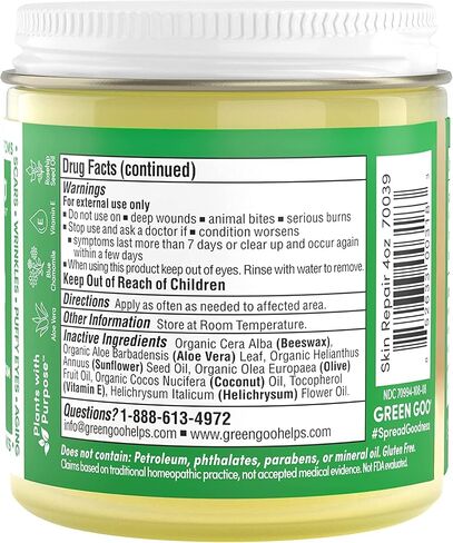 Green Goo Natural Skin Care Salve, Skin Repair and Protection, 1.82-Ounce Large Tin in Kuwait