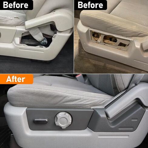2PCS Compatible with Ford F150 Seat Trim Cover Panel and Seat Switch Housing Bezel 2009-2014, Front Left Driver Side Seats Panel Replacement Cover BL3Z1561693AB BL3Z14A706EB-Steel Grey in Saudi Arabia