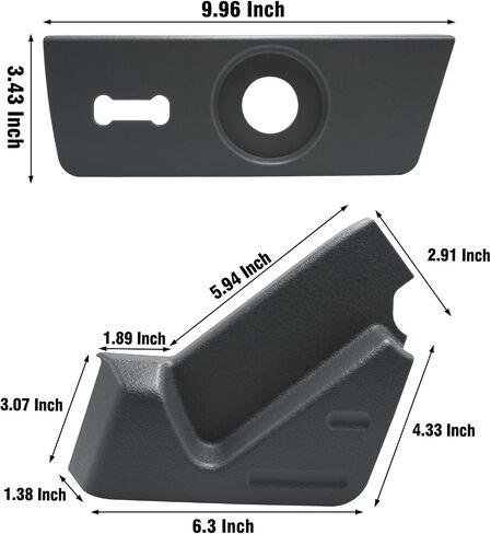 2PCS Compatible with Ford F150 Seat Trim Cover Panel and Seat Switch Housing Bezel 2009-2014, Front Left Driver Side Seats Panel Replacement Cover BL3Z1561693AB BL3Z14A706EB-Steel Grey in Saudi Arabia