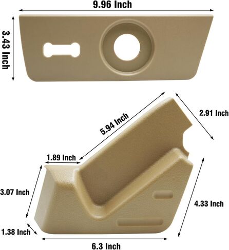 2PCS Compatible with Ford F150 Seat Trim Cover Panel and Seat Switch Housing Bezel 2009-2014, Front Left Driver Side Seats Panel Replacement Cover BL3Z1561693AB BL3Z14A706EB-Steel Grey in Saudi Arabia