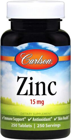 Carlson Labs Zinc, 15mg, 250 Tablets in Saudi Arabia