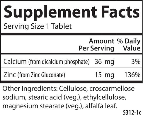 Carlson Labs Zinc, 15mg, 250 Tablets in Saudi Arabia