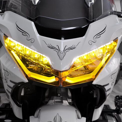 PANICAL Headlight Protection Glass Decorative Transparent Acrylic for Honda Goldwing GL1800 GL1800B F6B 2018-2025 Motorcycle (Orange) in Saudi Arabia