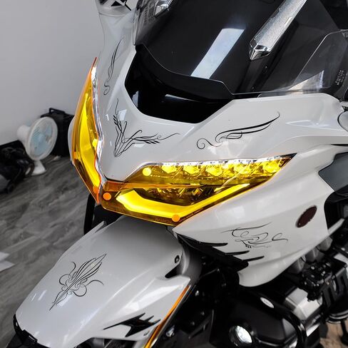 PANICAL Headlight Protection Glass Decorative Transparent Acrylic for Honda Goldwing GL1800 GL1800B F6B 2018-2025 Motorcycle (Orange) in Saudi Arabia