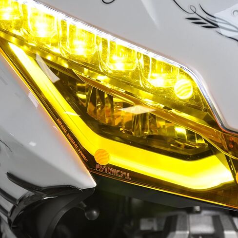 PANICAL Headlight Protection Glass Decorative Transparent Acrylic for Honda Goldwing GL1800 GL1800B F6B 2018-2025 Motorcycle (Orange) in Saudi Arabia
