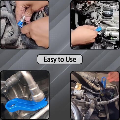 AC Fuel Line Disconnect Tool, 7 Pcs Fuel Filter Removal Sets, 1/4, 5/16, 3/8, 1/2, 5/8, 3/4, 7/8 Inch Transmission Oil Cooler Rail Disconnect Release Kit Compatible with Chrysler Ford GM Mazda in Kuwait